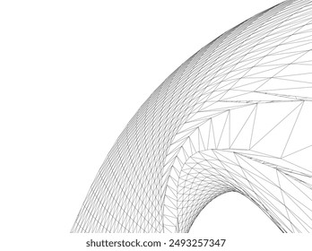 arquitectura edificio Vector ilustración 3d