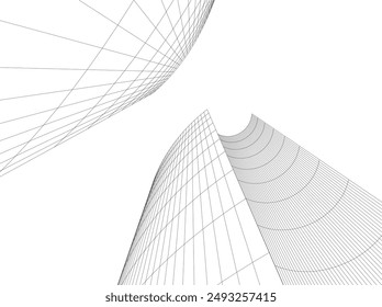 architecture building vector 3d illustration