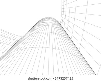 architecture building vector 3d illustration