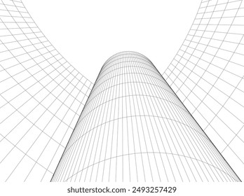 architecture building vector 3d illustration