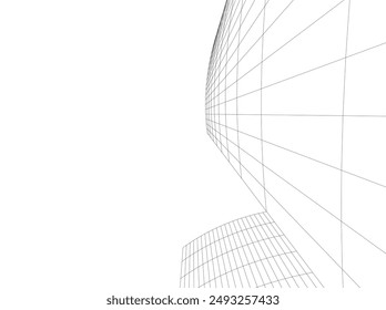 architecture building vector 3d illustration