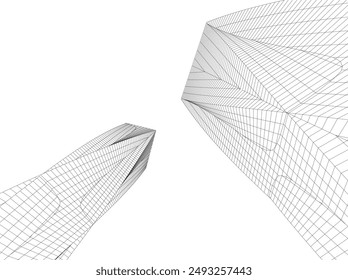 architecture building vector 3d illustration