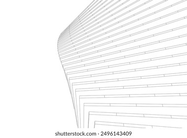 Architektur Gebäude Vektor 3d Illustration