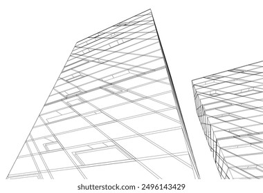 architecture building vector 3d illustration