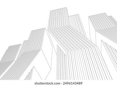 architecture building vector 3d illustration