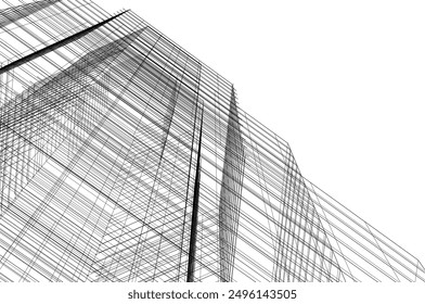 architecture building vector 3d illustration