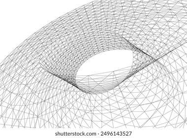 architecture building vector 3d illustration