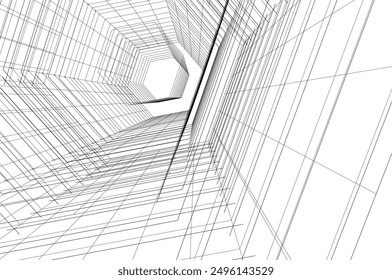 architecture building vector 3d illustration