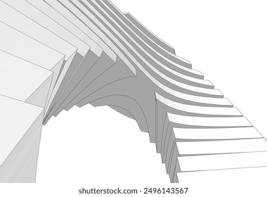 architecture building vector 3d illustration