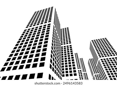 architecture building vector 3d illustration