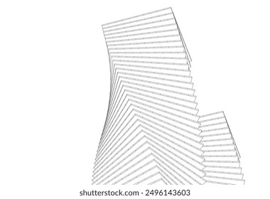 architecture building vector 3d illustration