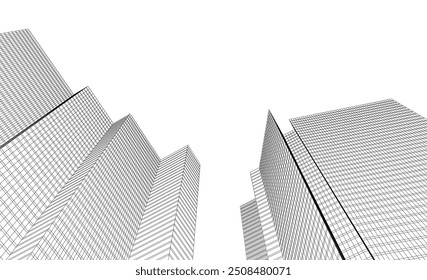  architecture building vector 3d illustration on white background