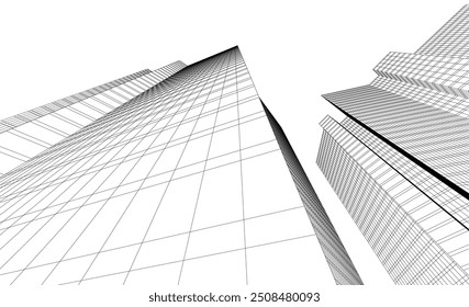  architecture building vector 3d illustration on white background