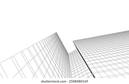  architecture building vector 3d illustration on white background