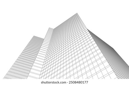  arquitetura edifício vetor 3d ilustração sobre fundo branco