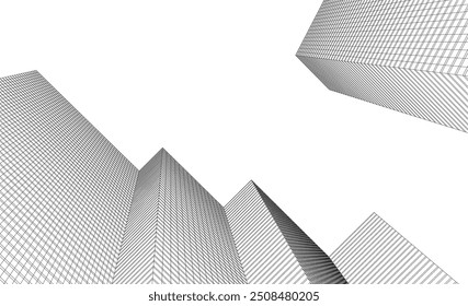  architecture building vector 3d illustration on white background