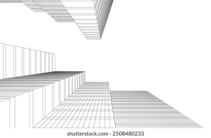  architecture building vector 3d illustration on white background