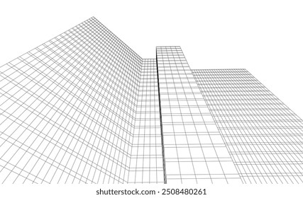  arquitetura edifício vetor 3d ilustração sobre fundo branco