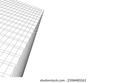  arquitetura edifício vetor 3d ilustração sobre fundo branco