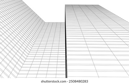  architecture building vector 3d illustration on white background