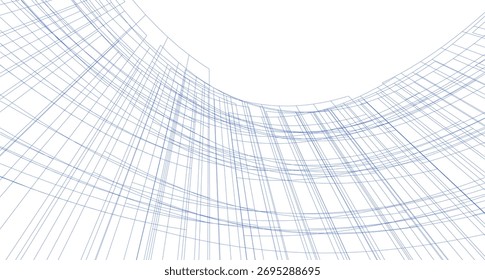 Ilustración 3d del Vector del edificio de la arquitectura