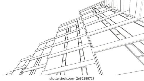 Architecture building vector 3d illustration