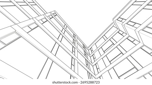 Architektur Gebäude Vektor 3d Illustration