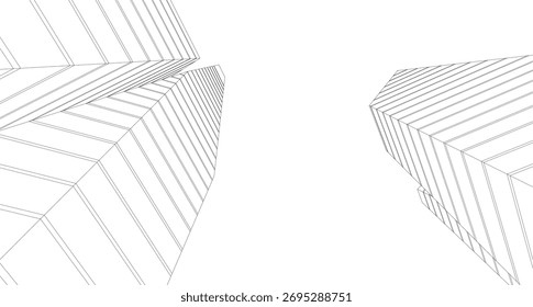 Architecture building vector 3d illustration