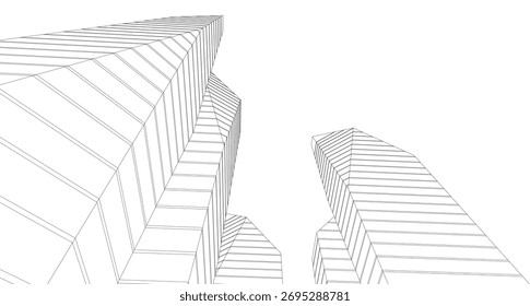 Architecture building vector 3d illustration