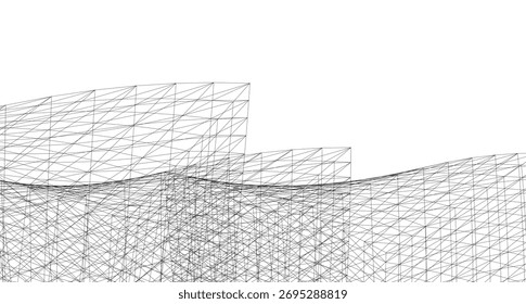Architecture building vector 3d illustration