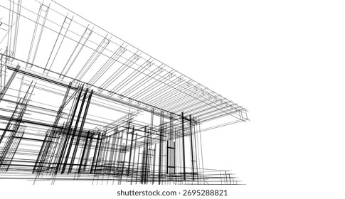 Architecture building vector 3d illustration