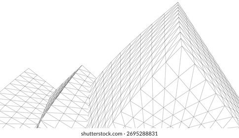 Architecture building vector 3d illustration