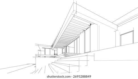 Architecture building vector 3d illustration