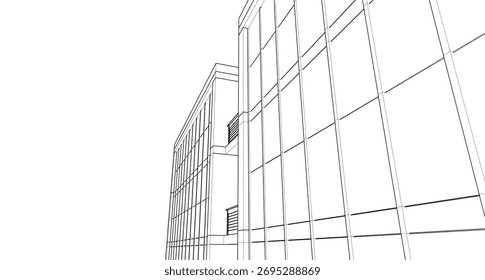 Architektur Gebäude Vektor 3d Illustration