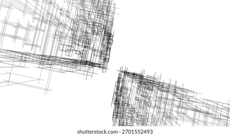Ilustración 3D del Vector del edificio de la arquitectura