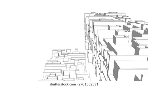 architecture building vector 3d illustration
