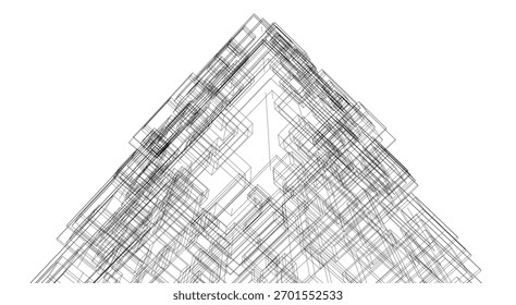 architecture building vector 3d illustration