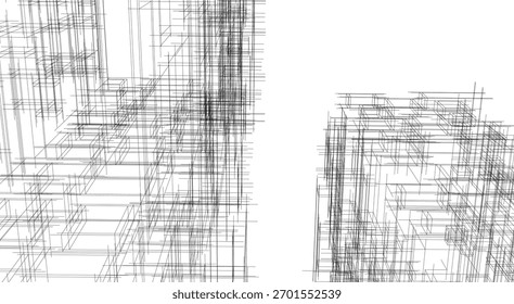 Architektur Gebäude Vektor 3d Illustration