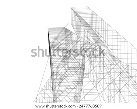 architecture building vector 3d illustration