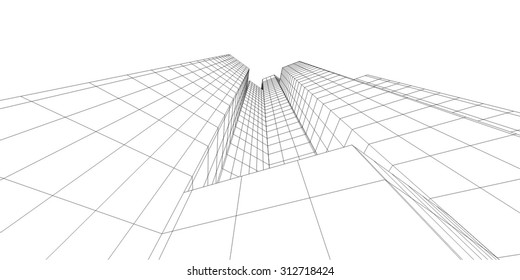 Architecture building. Vector background