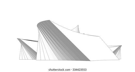 architecture building vector background