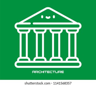 ARCHITECTURE BUILDING VECTOR ICON 