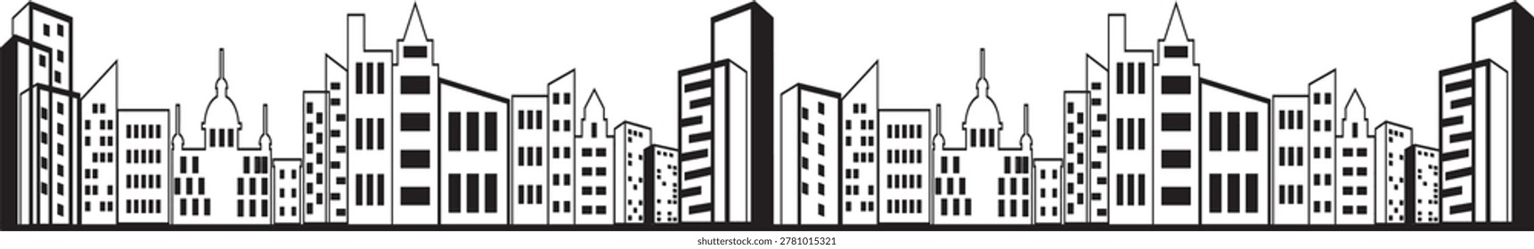 architecture building vector lineout design 
