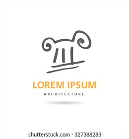 Architecture and Building. Vector logo concept design