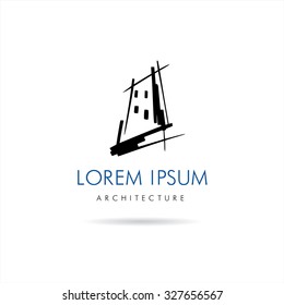 Architecture and Building. Vector logo concept design