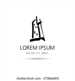 Architecture and Building. Vector logo concept design