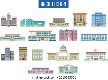 Architecture and Buildings vector graphics 