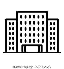 Symbol des Architektur-Campus. Outline Architektur Campus Vektorsymbol für Webdesign einzeln auf weißem Hintergrund