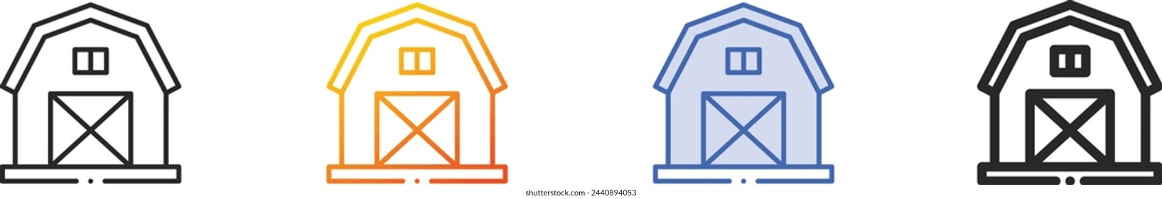 architecture and city icon.Thin Linear, Gradient, Blue Stroke and bold Style Design Isolated On White Background