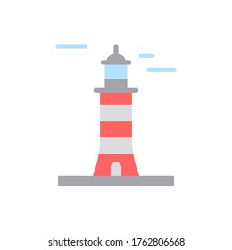 Architecture and city, lighthouse icon. Simple color vector elements of pharos icons for ui and ux, website or mobile application
